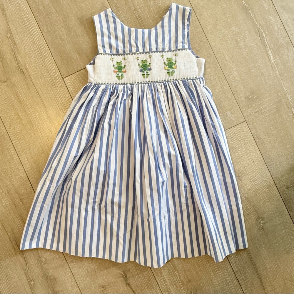 Beaux et Belles New Orleans Smocked Frog Swing Dress 4